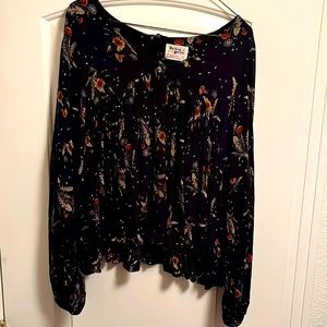 Anthropology blouse with dandelion print. Size medium. Good used.